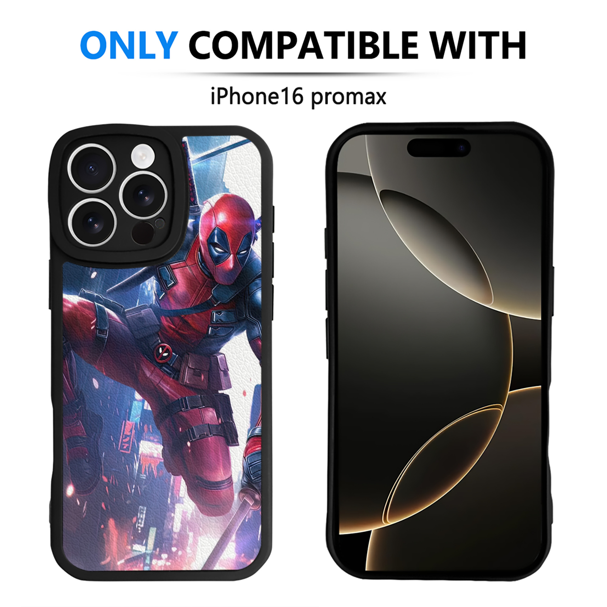 （画像用） Deadpool デッドプール 【iPhone 16シリーズ対応】シリコンスマホケース（レザー調） 材質：シリコン